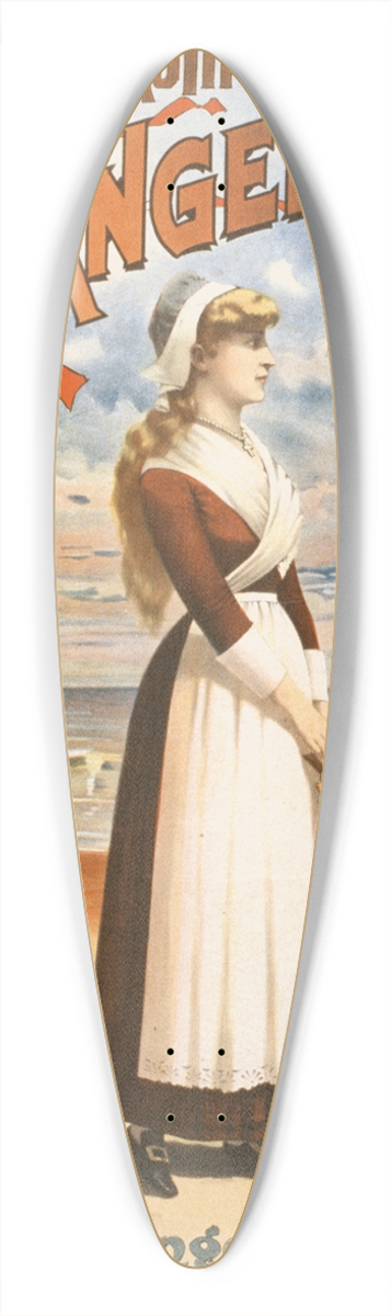 Strobridge & Co. Lith. - Rices beautiful Evangeline 39.3 inch art pintail longboard deck
