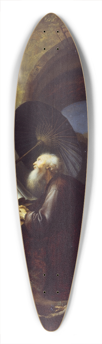 Studio of Gerrit Dou - A Hermit at Prayer 39.3 inch art pintail longboard deck