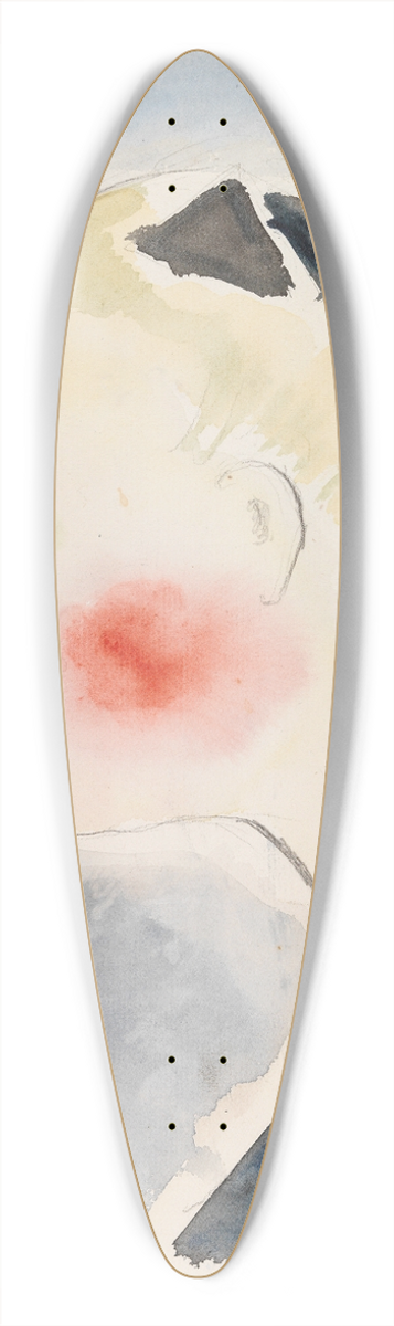 Sulho Sipil - Girl with Red Cheeks 39.3 inch art pintail longboard deck