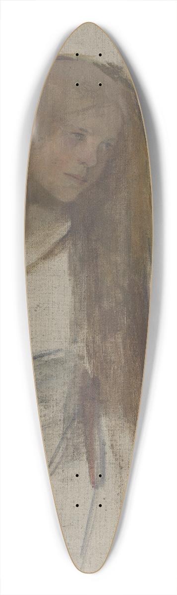 Susanne Renate Granitsch - Portraitstudie eines Mdchens 39.3 inch art pintail longboard deck
