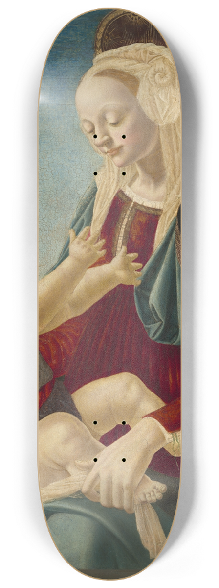 After Andrea del Verrocchio - Madonna and Child 8.25 inch art skate deck