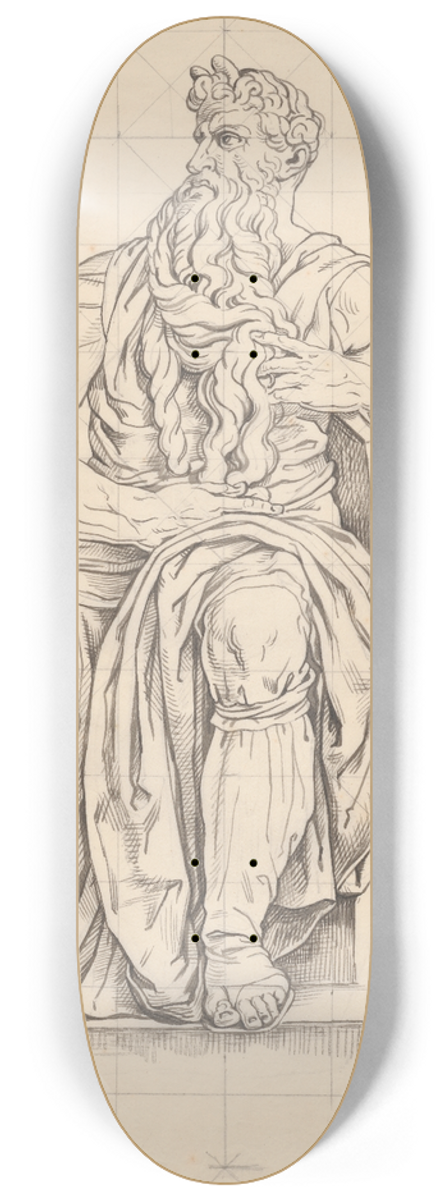David Humbert de Superville - De Mozes van Michelangelo 8.25 inch art skate deck