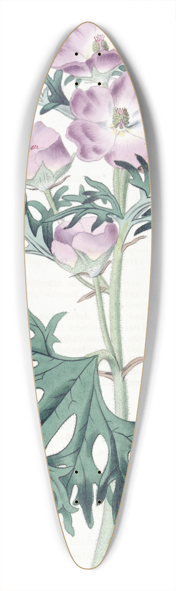 Sydenham Edwards - Purple Mallow 39.3 inch art pintail longboard deck