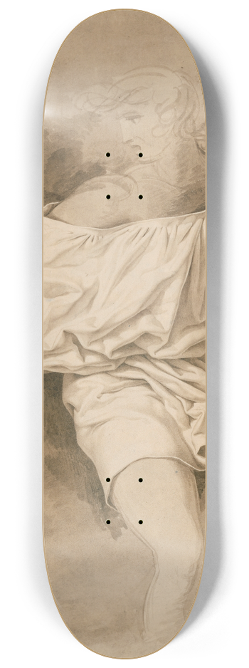 David Humbert de Superville - Gewaad op een schetsmatig aangegeven mannenfiguur 8.25 inch art skate deck