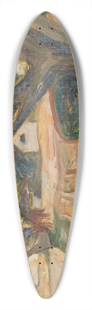 Tadeusz Makowski - Roadside trees 39.3 inch art pintail longboard deck