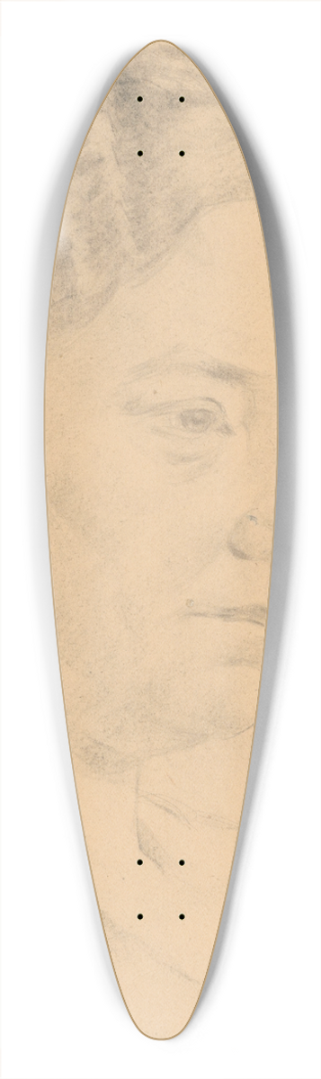 tefan Polkorb - Study of Female Head 39.3 inch art pintail longboard deck