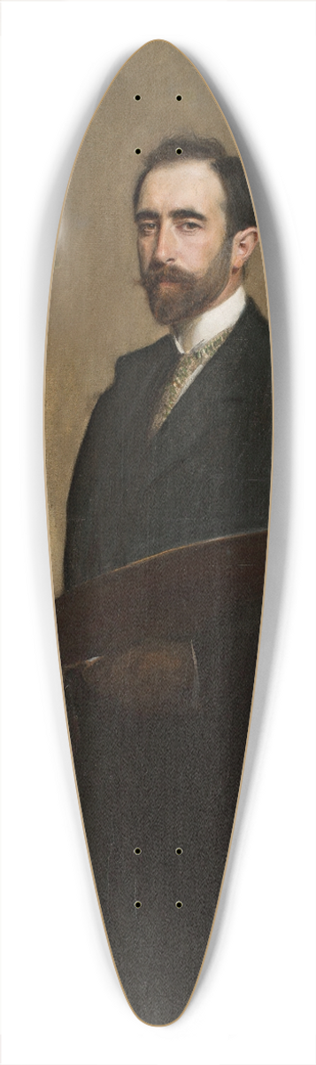 Teodor Axentowicz - Self-portrait with palette 39.3 inch art pintail longboard deck
