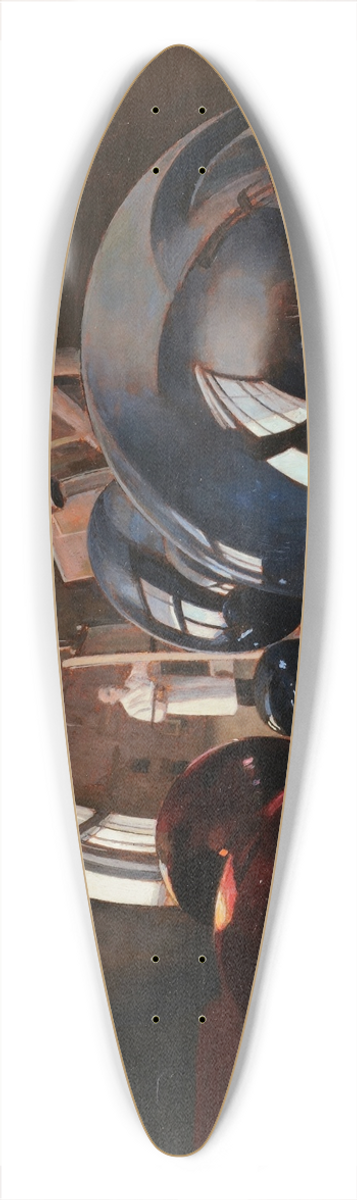 Theodor Barth - Glass Balls 39.3 inch art pintail longboard deck