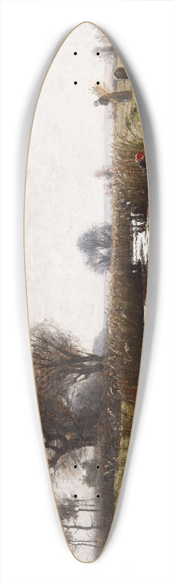 Theodore Clement Steele - Late Afternoon, Dachau Moor 39.3 inch art pintail longboard deck