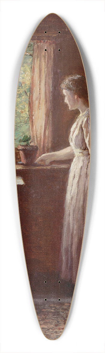 Theodore Clement Steele - The Girl by the Window 39.3 inch art pintail longboard deck