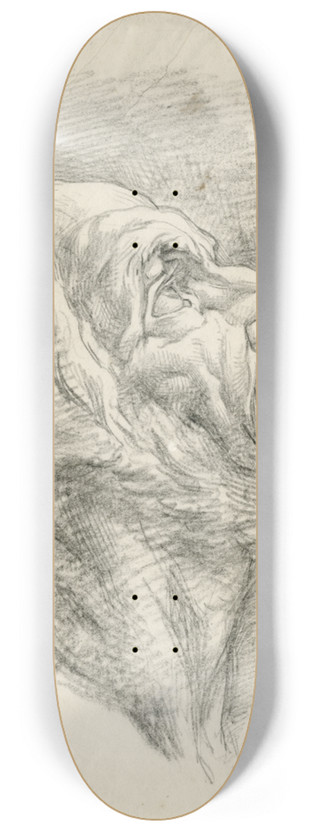 David Humbert de Superville - Kop van oude man en profil 8.25 inch art skate deck