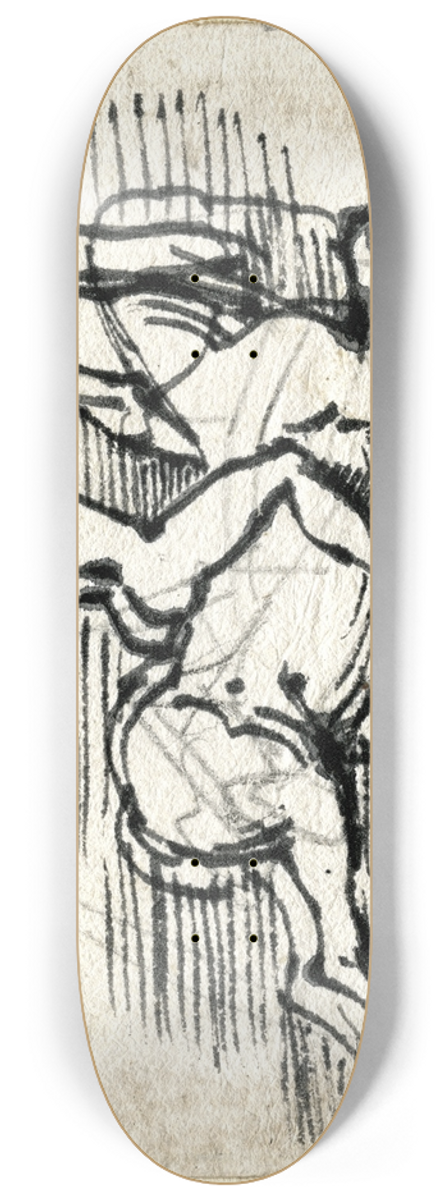 David Humbert de Superville - Krijger te paard, wellicht in gevecht 8.25 inch art skate deck