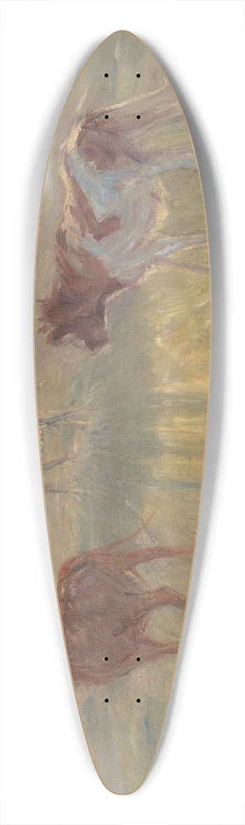 Theodor Philipsen - Cattle Seen against the Sun on the Island of Saltholm 39.3 inch art pintail longboard deck