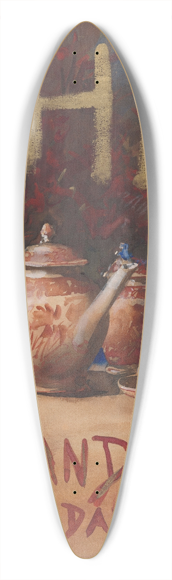 Theo Molkenboer - Ontwerp voor een affiche voor thee van E. Brandsma, Amsterdam 39.3 inch art pintail longboard deck