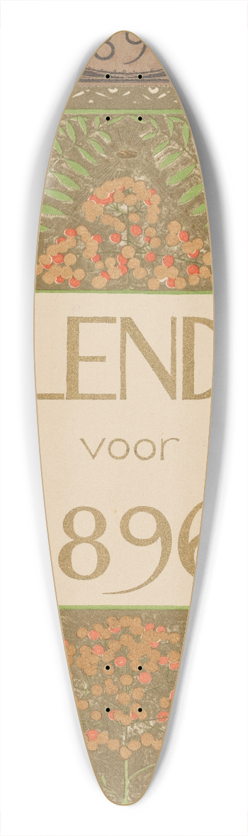 Theo Nieuwenhuis - Dekblad van de kalender voor 1896 39.3 inch art pintail longboard deck