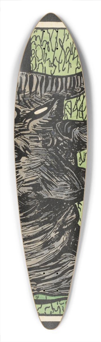 Theo van Hoytema - Elephant With Bottle 39.3 inch art pintail longboard deck