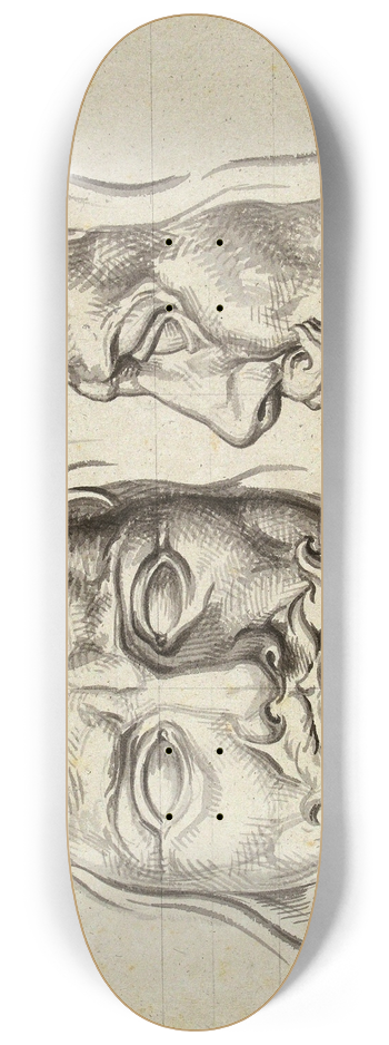 David Humbert de Superville - Michiel Adr. de Ruyter: en face en en profil: sculptuur 8.25 inch art skate deck