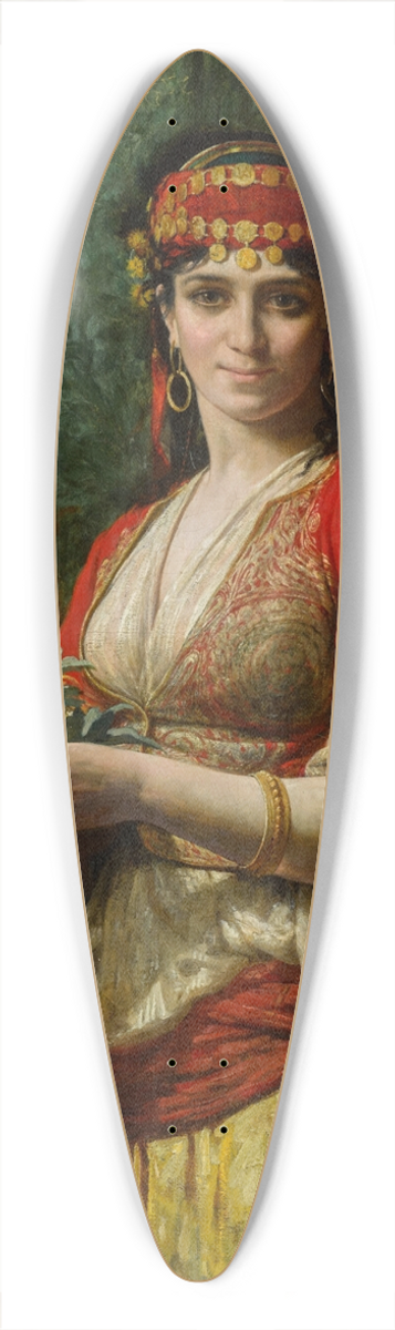Thobald Chartran - The Orange Seller 39.3 inch art pintail longboard deck