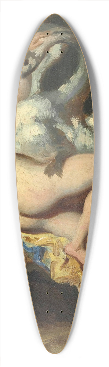 Thodore Gricault - Lda et le cygne (Leda and the Swan) 39.3 inch art pintail longboard deck