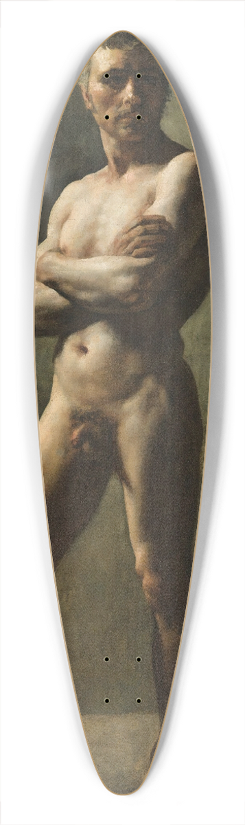 Thodore Gricault - Mans Academy, Crossed Arms 39.3 inch art pintail longboard deck