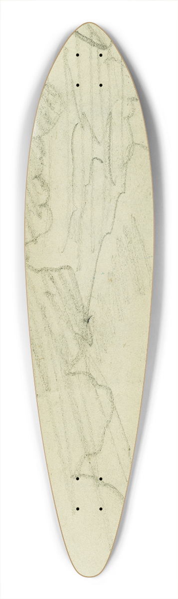 Thodore Gricault - Studies of clouds 39.3 inch art pintail longboard deck