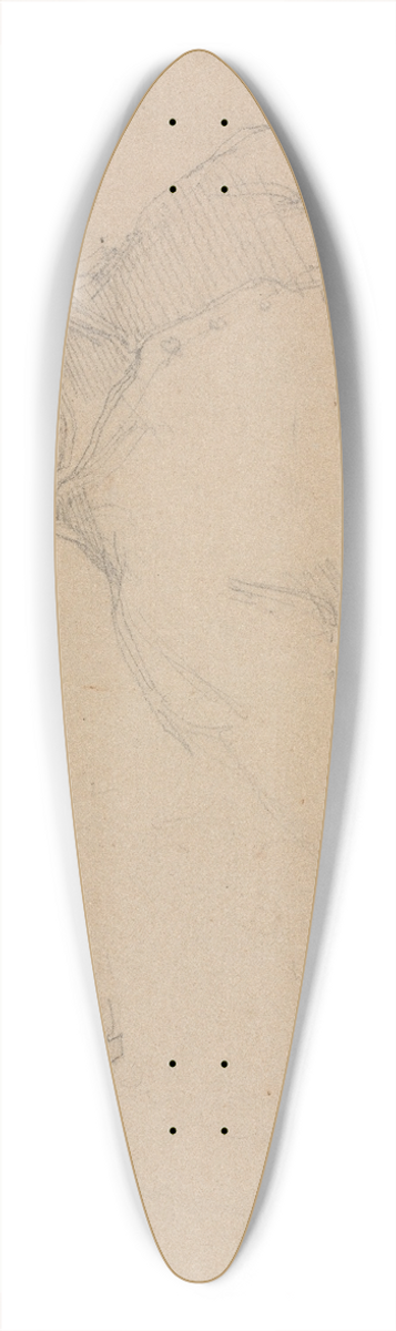 Thodore Gricault - Study of Two Soldiers 39.3 inch art pintail longboard deck