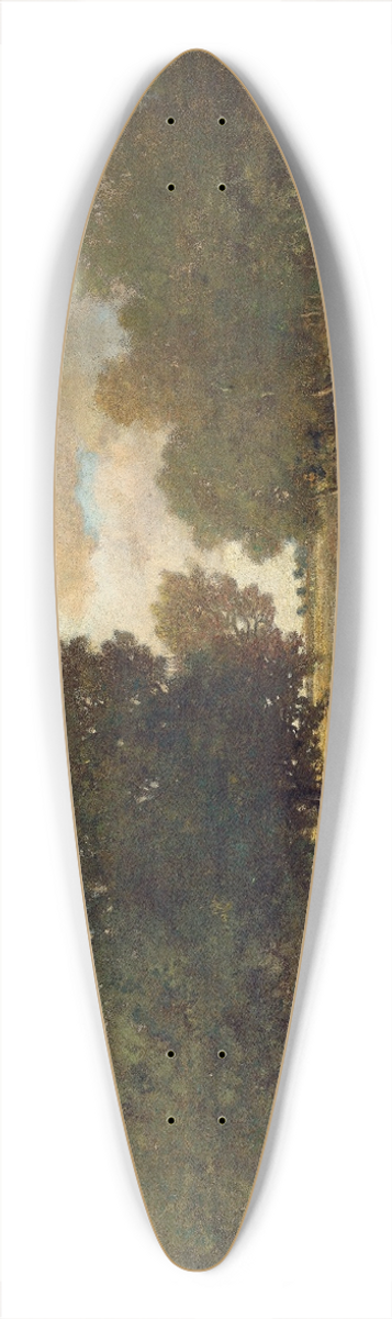 Thodore Rousseau - A River in a Meadow 39.3 inch art pintail longboard deck