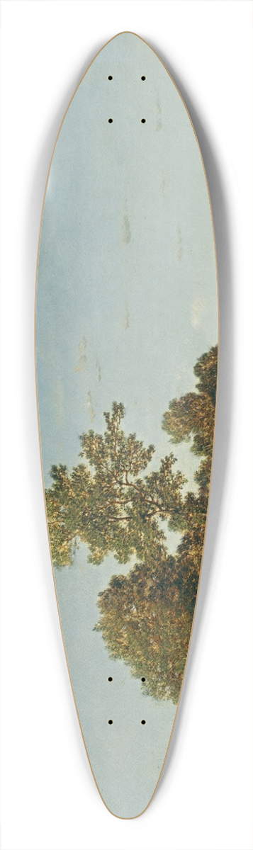 Thodore Rousseau - Landscape with a clump of trees 39.3 inch art pintail longboard deck