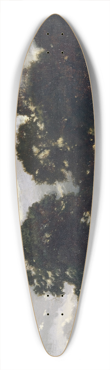 Thodore Rousseau - Landscape with Trees 39.3 inch art pintail longboard deck