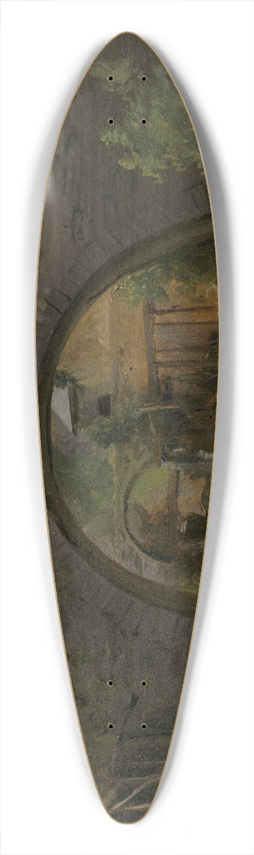 Thodore Rousseau - Mountain Stream in the Auvergne 39.3 inch art pintail longboard deck