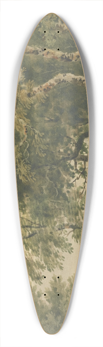 Thomas Barker - Landscape with a Man Driving Sheep 39.3 inch art pintail longboard deck