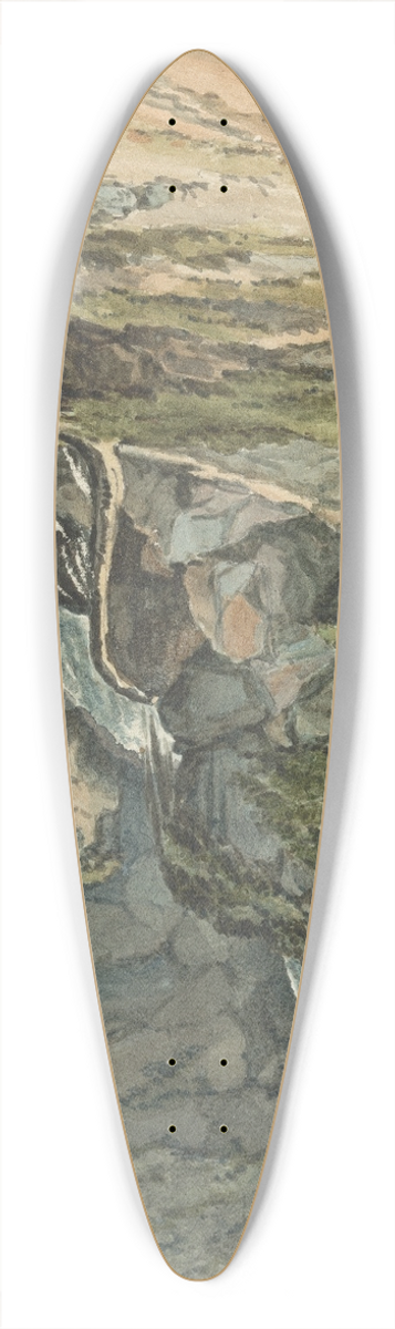 Thomas Bradshaw - A Waterfall 39.3 inch art pintail longboard deck
