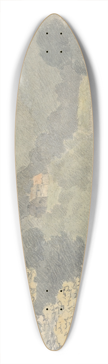 Thomas Bradshaw - Landscape Scene near St. Albans 39.3 inch art pintail longboard deck