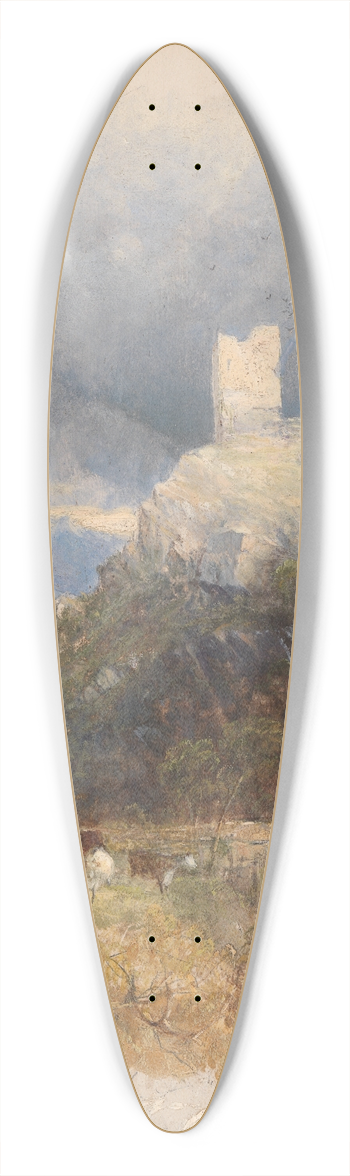 Thomas Creswick - Dolwyddelan 39.3 inch art pintail longboard deck