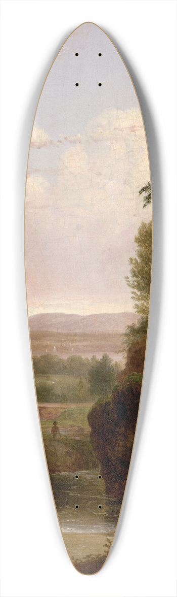 Thomas Doughty - View toward the Hudson River 39.3 inch art pintail longboard deck