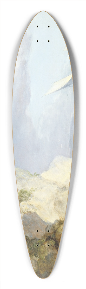 Thomas Gainsborough - Seashore with Fishermen 39.3 inch art pintail longboard deck
