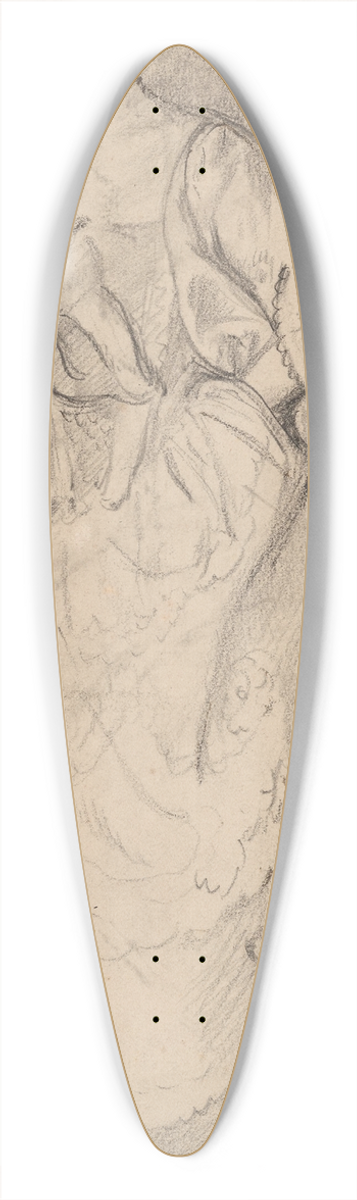 Thomas Gainsborough - Study of a Woman Holding a Shawl 39.3 inch art pintail longboard deck