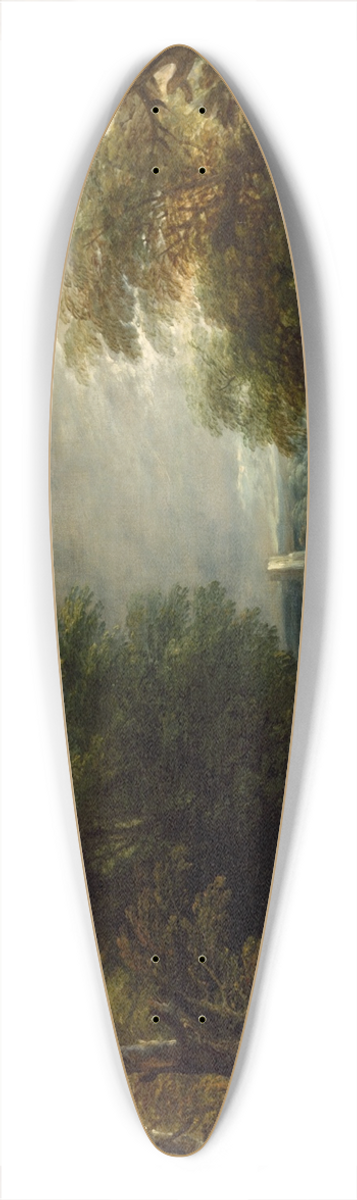 Thomas Gainsborough - Wooded Landscape with a Woodcutter 39.3 inch art pintail longboard deck