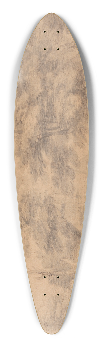 Thomas Gainsborough - Wooded Landscape with Figures, Donkeys and Cottage 39.3 inch art pintail longboard deck