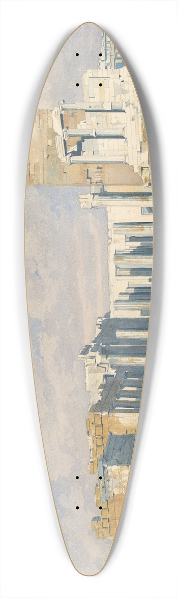 Thomas Hartley Cromek - The Acropolis from the West, with the Propylaea and the Temple of Athena Nike, Athens 39.3 inch art pintail longboard deck