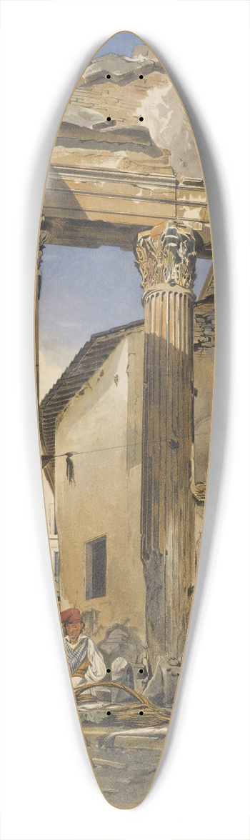 Thomas Hartley Cromek - The Fish Market, Rome 39.3 inch art pintail longboard deck