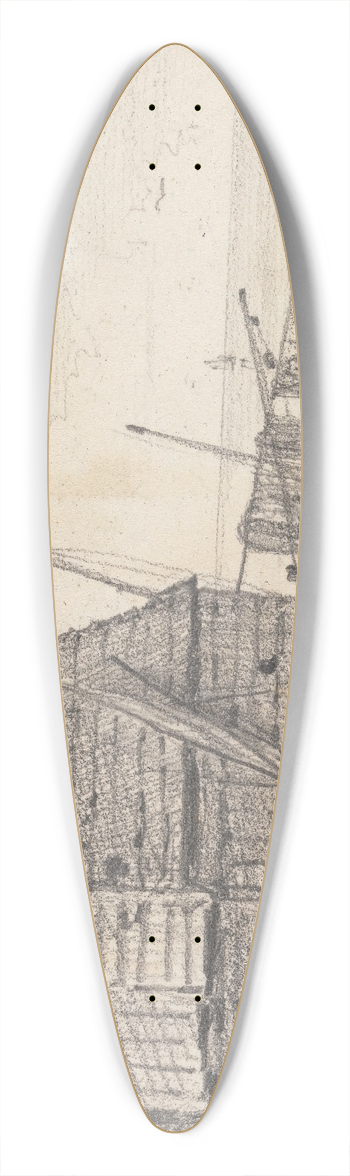 Thomas Hastings - Hastings Beach, 7 October 1820 39.3 inch art pintail longboard deck