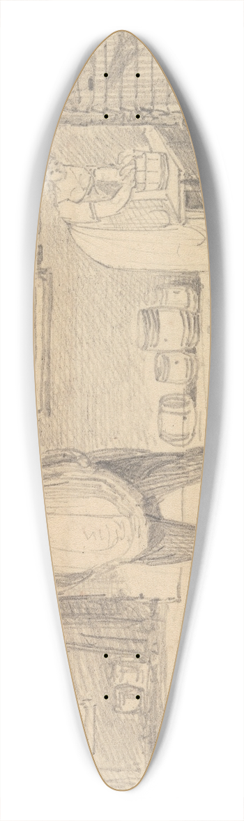 Thomas Hastings - On Hastings Beach, August 1821 39.3 inch art pintail longboard deck