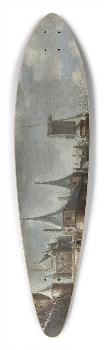 Thomas Heeremans - Skating by the city walls 39.3 inch art pintail longboard deck