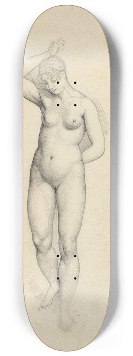 David Humbert de Superville - Vrouwelijk naakt, lopend 8.25 inch art skate deck