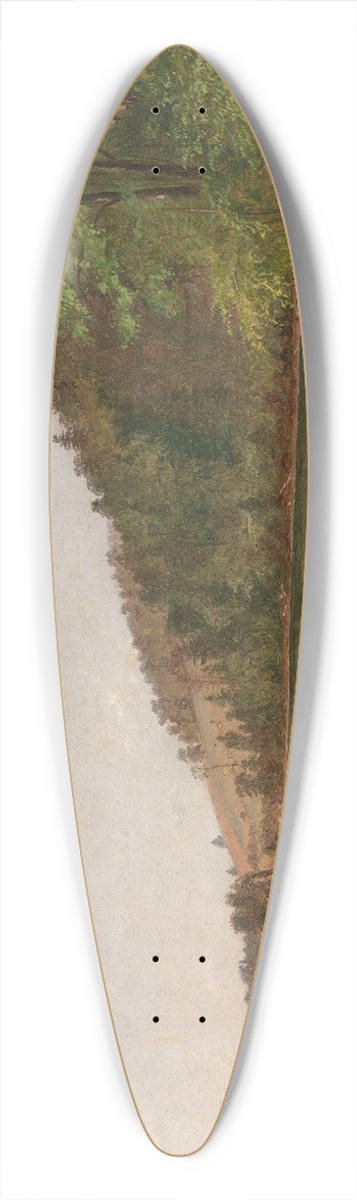 Thomas Hicks - Small Landscape 39.3 inch art pintail longboard deck