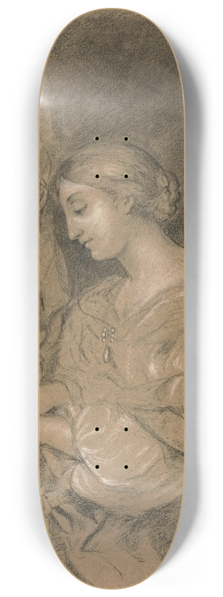 After Carlo Dolci - Saint Cecilia 8.25 inch art skate deck