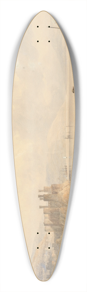 Thomas Miles Richardson - Conway Castle, North Wales 39.3 inch art pintail longboard deck