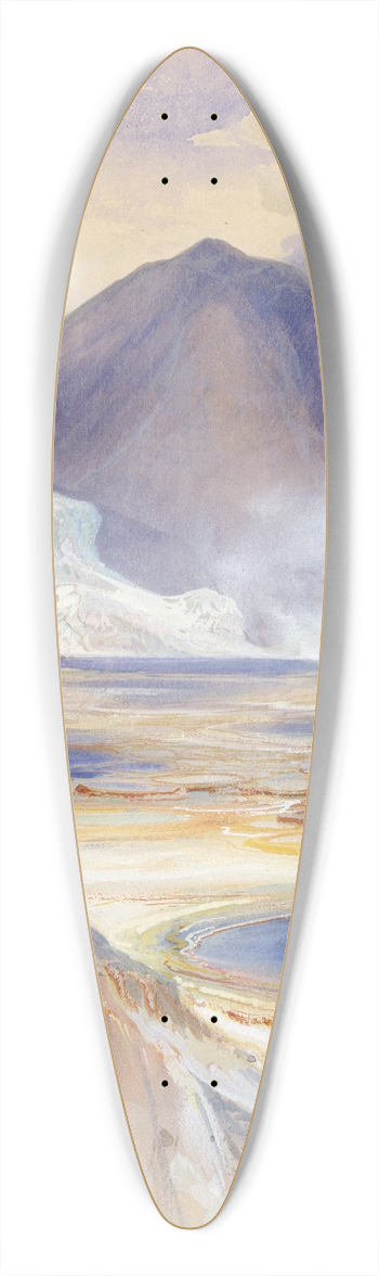Thomas Moran - Mammoth Hot Springs, Yellowstone 39.3 inch art pintail longboard deck