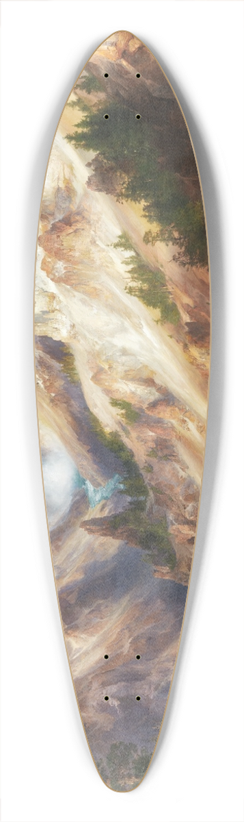 Thomas Moran - The Grand Canyon Of The Yellowstone 39.3 inch art pintail longboard deck